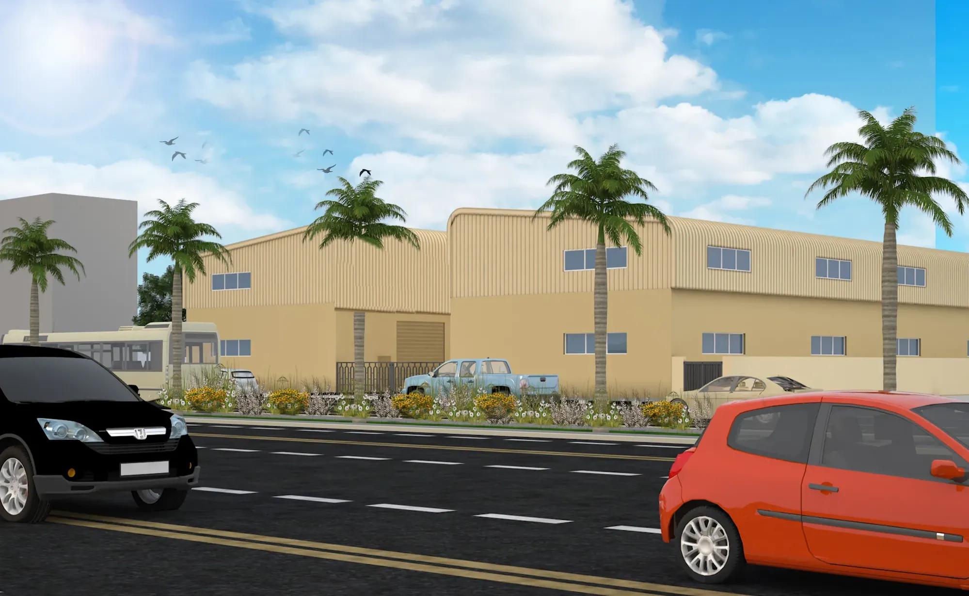 P105-B+G+M Shed — Al Qusais Ind. 3rd.Dubai