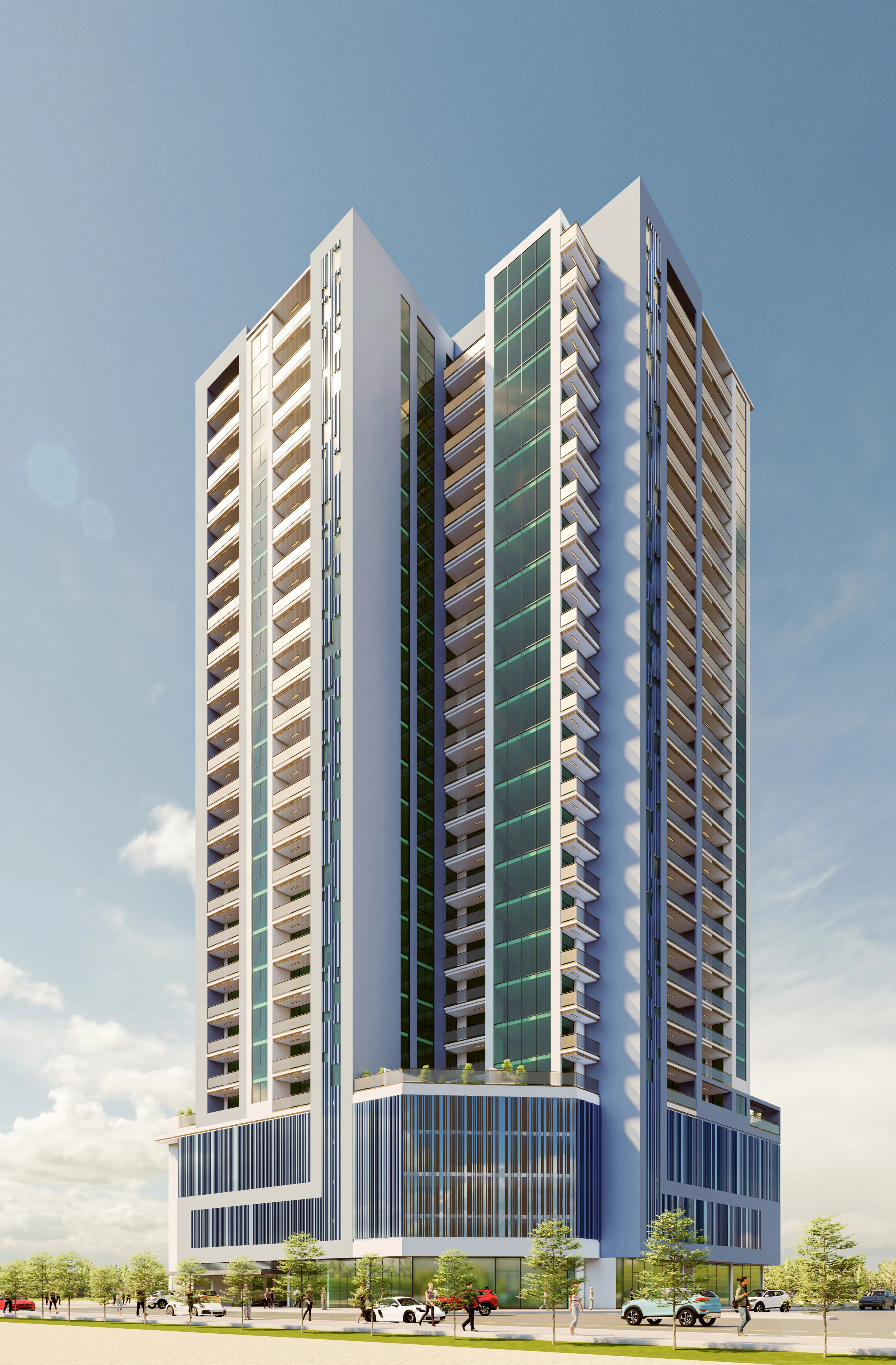 G+4P+21+Roof Commercial +Residential Building — Al Nahda 1st, Dubai